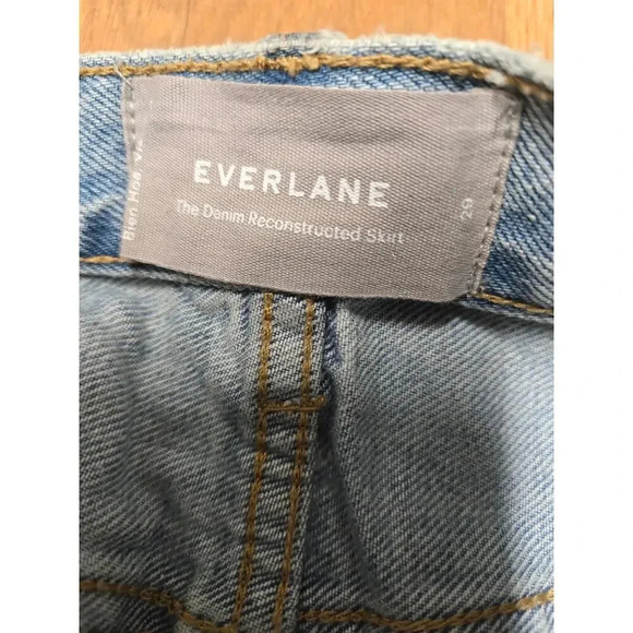 Everlane The Reconstruction Denim Skirt Size 29 - Picture 6 of 7